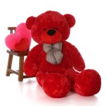 5 Feet Red Teddy Bear with a Bow